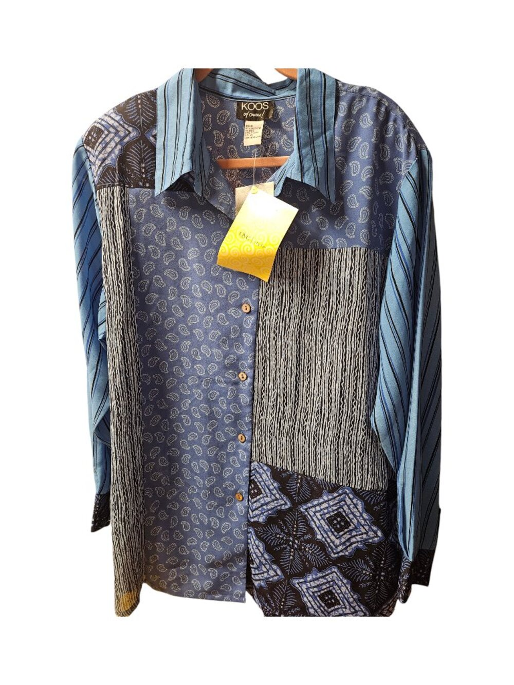 Koos of Course Patchwork Long Sleeve Shirt - Size 2X